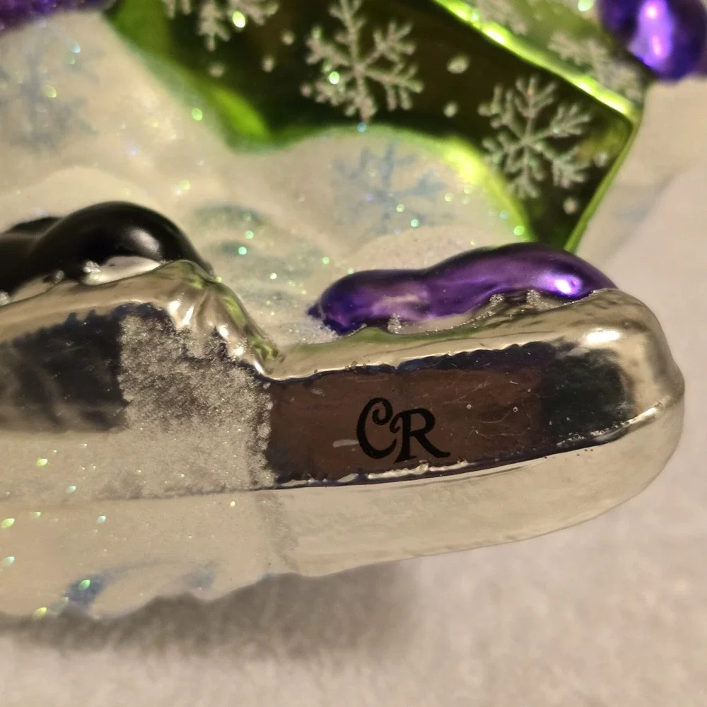 New Radko 1018873 Skating Snowman Couple Our‎ First Christmas Ornament